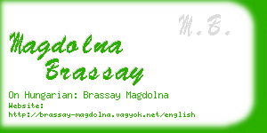 magdolna brassay business card